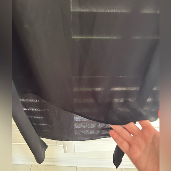 Oak + Fort Sheer Black High Low Sleeveless Dress - Size Small - Picture 4 of 8